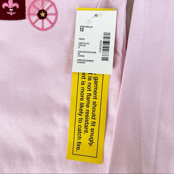 Gymboree Girls Pink Pajama Set Royal Castle Pattern NWT Size 12 - Picture 7 of 7